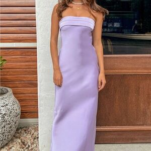 Elegant Lavender Evening Gown